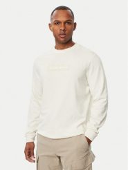 Napapijri Longsleeve S-Box Logo NP0A8BC5 Kremowy Regular Fit. Białe bluzki z długim rękawem męskie Napapijri, m, bez wzorów, z bawełny, bez kołnierzyka. Za 219.99 zł.