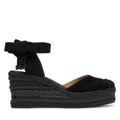 Espadryle Alma En Pena. Czarne sandały damskie Alma en Pena, bez wzorów, bez obcasa, bez zapięcia. Za 459.99 zł.