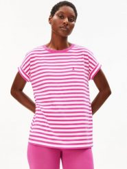 ARMEDANGELS Koszulka - Paski Idaara Kobiety Bawełna (100%) wyrazisty róż, M. Czerwone t-shirty damskie ARMEDANGELS, m, bez wzorów, z bawełny, klasyczne, bez kołnierzyka. Za 169.95 zł.