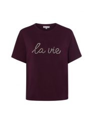 Marie Lund Koszulka Kobiety Bawełna lila, M. T-shirty damskie Marie Lund, m, bez wzorów, z bawełny, eleganckie, bez kołnierzyka. Za 99.95 zł.