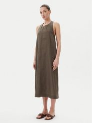 Max Mara Leisure Sukienka letnia Douglas 2516221018 Zielony Relaxed Fit. Zielone sukienki damskie Max Mara Leisure, na lato, bez wzorów, ze lnu, bez kołnierzyka, bez ramiączek. Za 609.99 zł.