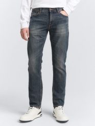 Męskie Spodnie Jeansowe Tom Tailor Marvin Mid Stone Wash Proste 1007858 10281, W32 L34. Niebieskie spodnie materiałowe męskie Tom Tailor, l, bez wzorów, z bawełny, klasyczne. Za 179.99 zł.