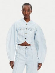 ROTATE Kurtka jeansowa 1138261468 Niebieski Relaxed Fit. Niebieskie kurtki damskie ROTATE, bez wzorów, z bawełny, bez kaptura. Za 629.99 zł.