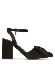 DeeZee Czółenka HTA917-2 Czarny. Czarne czółenka damskie DeeZee, bez wzorów, z materiału, bez obcasa, bez zapięcia. Za 129.99 zł.