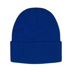 Jednokolorowa Czapka Zimowa Typu Beanie – Zimowa - Chabrowa. Niebieskie czapki i kapelusze męskie His Story, na jesień, bez wzorów. Za 40.00 zł.