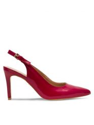 Lasocki Szpilki Febi WFA1619-23Z Czerwony. Czerwone szpilki damskie Lasocki, bez wzorów, ze skóry, bez obcasa, bez zapięcia. Za 249.99 zł.