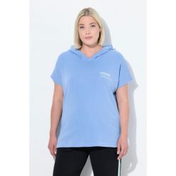 Damskie Bluza funkcyjna szybkoschnąca kaptur bez rękawów. Niebieskie bluzy damskie Ulla Popken, plus size, bez wzorów, z bawełny, bez kaptura. W wyprzedaży za 191.99 zł.
