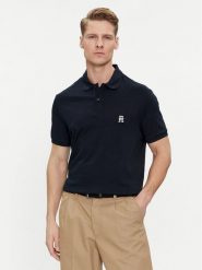 Tommy Hilfiger Polo Interlock MW0MW34783 Granatowy Regular Fit. Niebieskie koszulki polo męskie Tommy Hilfiger, m, bez wzorów, z bawełny, bez ramiączek. Za 299.99 zł.