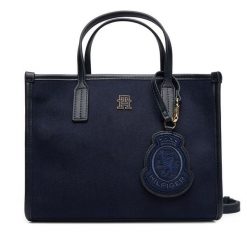 Torebka Tommy Hilfiger. Niebieskie torebki do ręki damskie Tommy Hilfiger, bez wzorów, klasyczne, bez dodatków. Za 389.99 zł.