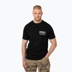 Koszulka męska Pitbull Troublemarker. Czarne koszulki sportowe męskie PITBULL, m, bez wzorów, z materiału, bez kołnierzyka, bez ramiączek. Za 62.99 zł.