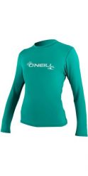 Koszulka do pływania damska O'Neill Basic Skins Sun Shirt. Niebieskie koszulki sportowe damskie O'Neill, s, bez wzorów, z elastanu, bez kołnierzyka, bez ramiączek, do pływania. Za 221.00 zł.