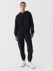 4F Spodnie dresowe oversize damskie 4F x Anna Lewandowska - czarne XL. Czarne spodnie dresowe damskie 4f, s, bez wzorów, z bawełny. Za 119.99 zł.
