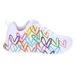 Buty sneakersy sportowe damskie Skechers Uno Lite białe wygodne. Białe obuwie sportowe damskie Skechers, bez wzorów. Za 299.00 zł.