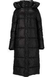 Damska kurtka puchowa Athlecia Elly Maxi. Czarne kurtki damskie Athlecia, bez wzorów, z nylonu, bez kaptura. Za 745.00 zł.