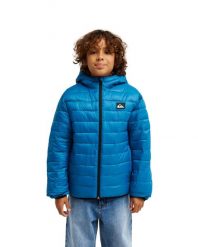 Kurtka ocieplająca dla Chłopcy SCALY REVERSIBLE Czarny. Czarne kurtki i płaszcze dla chłopców Quiksilver, bez wzorów, z materiału, z kapturem. Za 339.99 zł.
