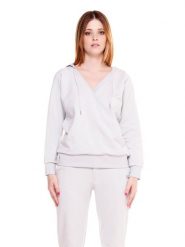 Bluzy damskie Crystal Shine. Szare bluzy damskie LEONE 1947 APPAREL, m, bez wzorów, bez kaptura. Za 147.31 zł.