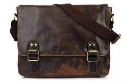 Beltimore torba męska na ramię skórzana Duża brązowa M85. Brązowe torby na ramię męskie bez wzorów, na ramię, duże. Za 299.90 zł.