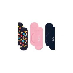 Skarpetki LINER 3-pak Happy Socks ICC18-6300. Różowe skarpety męskie marki Happy Socks, bez wzorów, z bawełny. Za 69.90 zł.