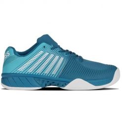 Buty do tenisa męskie K-Swiss Express Light 2 Indoor. Niebieskie buty sportowe męskie K-SWISS, z materiału, bez zapięcia, tenisowe. Za 735.00 zł.