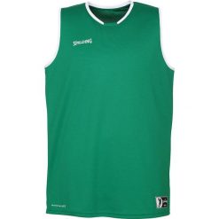Jersey Spalding Move. Zielone koszulki sportowe męskie Spalding, bez wzorów, z jersey, bez kołnierzyka, bez ramiączek, do koszykówki. Za 95.55 zł.