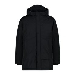 Parka męska turystyczne CMP 34K0877. Czarne kurtki męskie CMP, na zimę, m, bez wzorów, sportowe, bez kaptura. Za 543.50 zł.