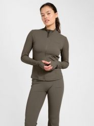 Damska bluza dresowa zapinana na zamek Hummel Prima. Brązowe bluzy sportowe damskie Hummel, xl, bez wzorów, z dresówki, bez kaptura, na fitness i siłownię. Za 312.20 zł.