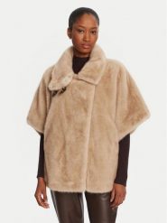 PINKO Futro Comodino 103837 A2PI Beżowy Regular Fit. Brązowe płaszcze damskie Pinko, xl, bez wzorów, z futra, bez kaptura. Za 1,345.23 zł.