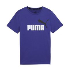 Koszulka t-shirt dziecięca dla chłopca bawełna granatowa logo PUMA. Niebieskie t-shirty dla chłopców Puma, bez wzorów, z bawełny, bez ramiączek. Za 40.00 zł.