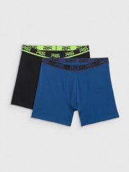 4F Bielizna bokserki (2-pack) męskie 4F x Robert Lewandowski - czarne M. Czarna bokserki męskie 4f, m, bez wzorów, z bawełny. Za 89.99 zł.