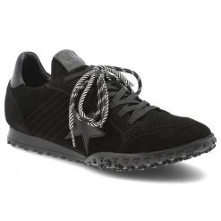 Czarne Sneakersy Chebello Stylowe Sportowe Obuwie Damskie. Czarne obuwie sportowe damskie CheBello, bez wzorów, z weluru, eleganckie, bez obcasa, bez zapięcia. Za 552.99 zł.