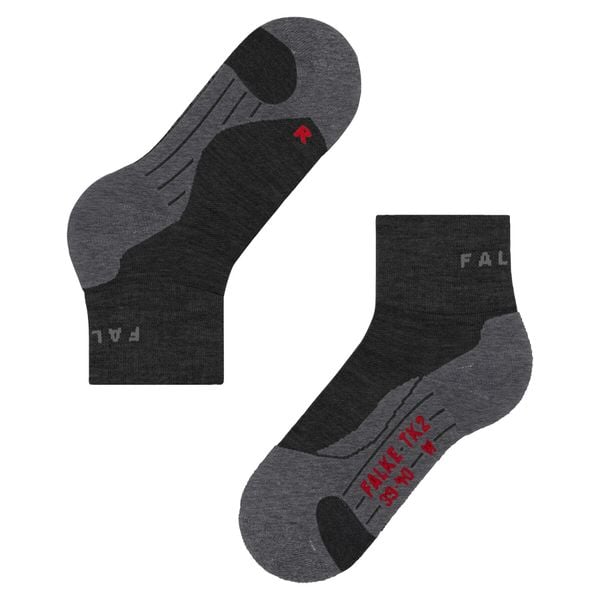 Krótkie skarpety damskie Falke TK2 Explore. Szare skarpety damskie Falke, bez wzorów, z elastanu. Za 139.50 zł.