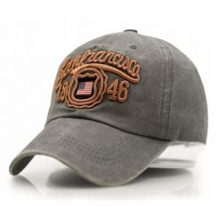 Czapka z Daszkiem (Bejsbolówka) - Pako Jeans - Styl Retro, Szara. Niebieskie czapki i kapelusze męskie Pako Jeans, bez wzorów, z bawełny, retro. Za 55.00 zł.