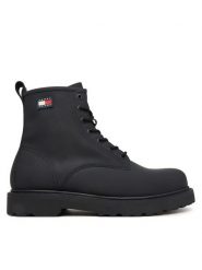 Tommy Jeans Trzewiki Archive '01 Rubber Lace Boot EM0EM01781 Czarny. Czarne botki męskie Tommy Jeans, bez wzorów, z jeansu, bez zapięcia. Za 649.99 zł.