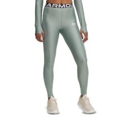 Legginsy damskie Under Armour HeatGear Rib. Zielone legginsy damskie Under Armour, xl, bez wzorów, na fitness i siłownię. Za 119.99 zł.