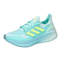 Buty biegowe Adidas Ultraboost 5 Aqua. Niebieskie obuwie sportowe damskie Adidas, bez wzorów, z gumy, do biegania. Za 730.30 zł.