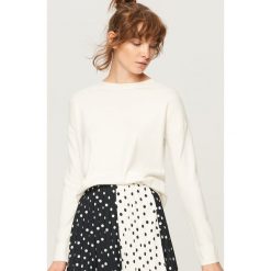Gładki sweter - Kremowy. Kardigany damskie marki bonprix. Za 69.99 zł.