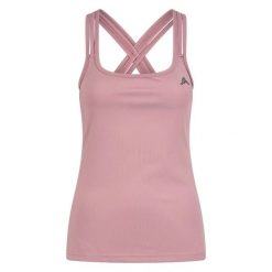 Damski tank top Euro-Star Adriana. Czerwone koszulki sportowe damskie EURO-STAR, bez wzorów, bez kołnierzyka, bez ramiączek, do jazdy konnej. Za 175.50 zł.