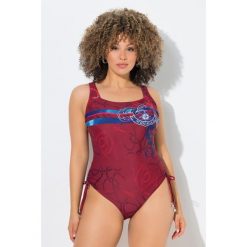 Damskie Strój kąpielowy miękkie miseczki ozdobne tasiemki ramiączka z regulacją. Brązowe kostiumy jednoczęściowe damskie Ulla Popken, plus size, bez wzorów, z elastanu, sportowe, plus size. Za 239.99 zł.