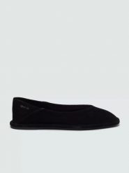 Baleriny damskie ze skóry zamszowej czarne rr274080 906. Czarne baleriny damskie Big Star, bez wzorów, z gumy, eleganckie, bez obcasa. Za 179.99 zł.