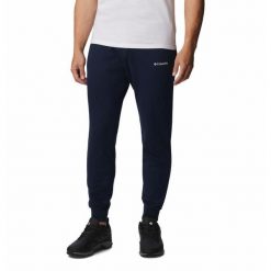 Spodnie Dresowe Męskie Columbia CSC Logo Fleece Jogger II. Niebieskie spodnie sportowe męskie Columbia, na lato, l, bez wzorów, z dresówki, trekkingowe. W wyprzedaży za 247.05 zł.
