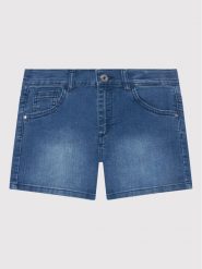 Guess Szorty jeansowe J0BD09 D4H20 Niebieski Regular Fit. Niebieskie spodenki dla dziewczynek Guess, z aplikacjami, z bawełny. Za 189.99 zł.