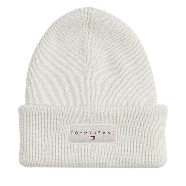 Czapka Tommy Jeans. Białe czapki i kapelusze damskie Tommy Jeans, na zimę, bez wzorów, z jeansu. Za 129.99 zł.
