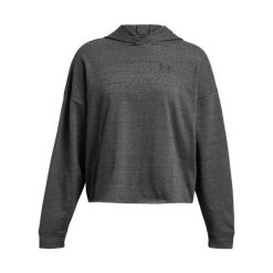 Damska bluza oversize z kapturem Under Armour Rival Terry. Czarne bluzy damskie Under Armour, m, bez wzorów, z materiału, z kapturem. Za 274.65 zł.