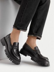 G-Star Raw Loafersy CEO-WI23-LADIES-04 Czarny. Czarne mokasyny damskie G-Star, ze skóry, retro. Za 183.99 zł.