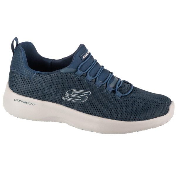 Buty do chodzenia męskie Skechers Dynamight. Niebieskie buty sportowe męskie Skechers, bez zapięcia, trekkingowe. Za 219.99 zł.