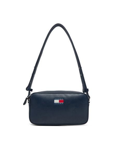 Tommy Jeans Torebka Tjw Ess Must Convertible Camera AW0AW17290 Granatowy. Niebieskie listonoszki damskie Tommy Jeans, bez wzorów, z jeansu, bez dodatków. Za 199.99 zł.