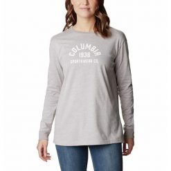 Bluza Turystyczna bez kaptura Damska Columbia North Cascades LS Tee. Szare bluzy sportowe damskie Columbia, m, bez wzorów, bez kaptura, trekkingowe. Za 151.99 zł.