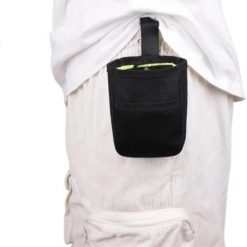 Wielofunkcyjna saszetka na pas z tkaniny Oxford wodoodporna. Czarne saszetki męskie SPORTENZIA, z materiału, sportowe, małe. Za 72.99 zł.