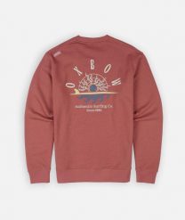 Bluza Oxbow Sandbar Czerwona. Czerwone bluzy męskie Oxbow, l, bez wzorów, z jeansu, bez kaptura, na fitness i siłownię. Za 274.95 zł.