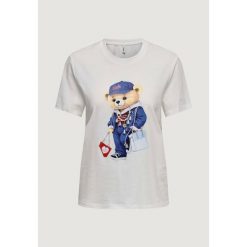 Koszulka crop top Kobieta ONLY Onlmaeve Life S/S Reg Tee Cs Jrs. Białe t-shirty damskie Only, s, bez wzorów, z bawełny, bez kołnierzyka. W wyprzedaży za 141.80 zł.